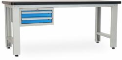 Rauman Műhelyasztal Solid MDF-20, 210 cm, függő doboz, fekete