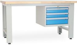 Rauman Műhelyasztal Solid OAK-03, 150 cm, függő doboz, tölgy
