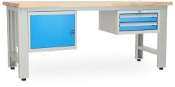Rauman Műhelyasztal Solid OAK-12, 210 cm, 2x függő doboz, tölgy