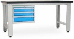 Rauman Műhelyasztal Solid MDF-30, 180 cm, függő doboz, fekete