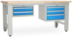 Rauman Műhelyasztal Solid OAK-23, 180 cm, 2x függő doboz, tölgy