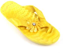 Zibra Papuci de dama, flip -flop , cu decor floare LB-A46-YELLOW (LB-A46-YELLOW)