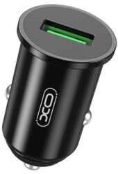 XO CC35, Szivargyújtós töltő, QC 3.0 18W, 1x USB, fekete