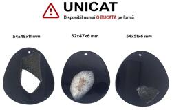  Pandantiv Agata Sardonix Druzy Picatura cu Gaura - 52-54 x 47-51 x 6-11 mm