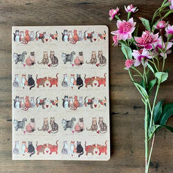 ALEX CLARK ART Füzet Alex Clark, vonalas, 18, 5x25, 5 cm, 40 oldal, Cicák (SNL02) - papir-bolt