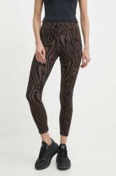 Reebok legging Modern Safari barna, női, mintás, 100076209 - barna L