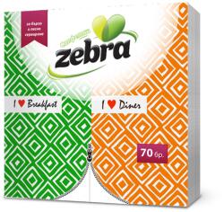 Zebra Салфетки ЗЕБРА, Сгънати, 70бр. , 33*33см (38000304845)