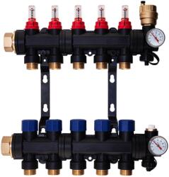 Computherm PMF01-8 1″-os beépített szelepes 8 leágazású műanyag osztó-gyűjtő szett (PMF01-8) - meleget