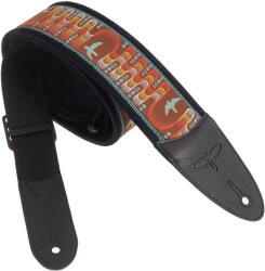 PRS 2.4" Padded Guitar Strap w/FLASH, Custom Jacquard Birds Wavelength, Orange