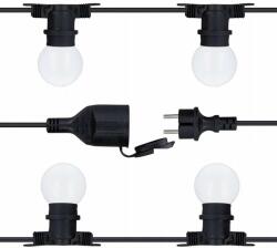 Forever Light Ghirlandă luminoasă decorativă pentru exterior Forever Light, 12 metri, 10 becuri LED E27, G45 Alb, IP65 (5900495863089)