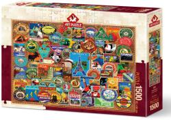 Art Puzzle Puzzle Art Puzzle din 1500 de piese - Călător mondial (5408) Puzzle