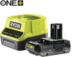 RYOBI RC18120-120C 18V ONE+ kompakt töltő és 1 db Lithium+ Li-ion akkumulátor, 18 V, 2.0 Ah (5133005090)