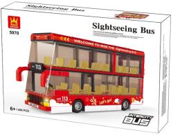 WANGE Városnéző kétszintes busz | 436 db építőkocka | építőjáték | WANGE 5970 (5970)