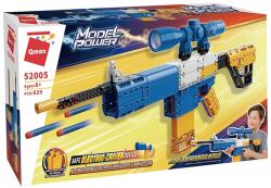 Qman M4 játék gépkarabély automata puska - 8x-os nagyítású távcsővel, 2 tárral, 20db szivacs tölténnyel | 629 db építőkocka | építőjáték | QMAN 52005 (52005)