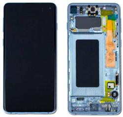  GH82-18850A Samsung Galaxy S10 zöld OEM OLED kijelző érintővel kerettel, előlap (GH82-18850A)