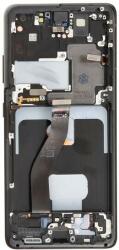  GH82-26036B Samsung Galaxy S21 Ultra OEM AMOLED kijelző érintővel fekete kerettel, előlap (GH82-26036B)