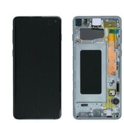  GH82-18850A Samsung Galaxy S10 kék OEM OLED kijelző érintővel kerettel, előlap (GH82-18850A)