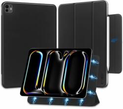  Tablettok iPad Pro 13 2024-2025 (7-8. Gen, 13 coll) - TECH-PROTECT MAGNETIC fekete smart case ceruza tartóval, mágneses rögzítéssel