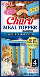 INABA Meal Topper Tuna Scallop 4x14 g tonhal és fésűkagyló krémes hozzáadása a macskaeledelhez