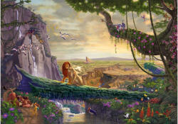 Schmidt Spiele 57396 - Disney - The Lion King - Return to Pride Rock, Thomas Kinkade - 6000 db-os puzzle (57396)