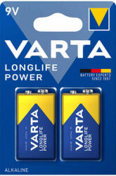 VARTA Longlife Power 9V 6LR61 alkáli elem 1604 (2db) (6LR61)