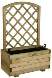  Jardinieră din lemn Cajou cu spalier arcuit 80x40x120 cm (500395)