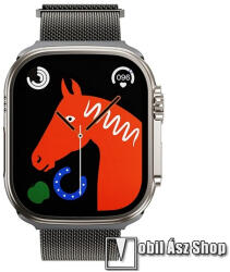 Hoco AS101 okosóra milánói szíj - SÖTÉTSZÜRKE - rozsdamentes acél, fém háló kialakítás, légáteresztő, mágneses - APPLE Watch Series 1/2/3 42mm / 4/5/6/SE 44mm / 7/8/9 45mm / Ultra / Ultra 2 49mm - AS101_42