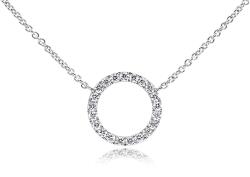 Moon Diamonds Fehér arany nyaklánc - 20-00182-1255F (20-00182-1255F)