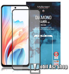 MyScreen Oppo A79 5G (CPH2553), MYSCREEN DIAMOND GLASS EDGE üvegfólia, 9H, 0.33mm, Teljes, Fekete (MD8099TG DEFG BLACK)