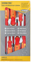 Strend Pro Csavarhúzó készlet Strend Pro SD0118, VDE 6 részes, lapos + Phillips, villanyszerelő, 1000 V (2250133)