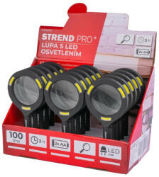Strend Pro Strend Pro lámpa, nagyítóval, 100 lm, 113x242x22 mm, 2xAA, eladó doboz 15 db, nagyító (2172757)