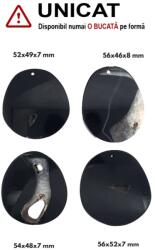  Pandantiv Agata Sardonix Druzy Picatura cu Gaura - 52-56 x 46-52 x 7-8 mm