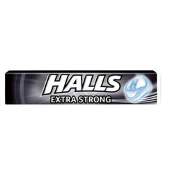 HALLS extra stong erős mentol-eukaliptuszízű töltetlen keménycukorka-33, 5g - koffeinzona