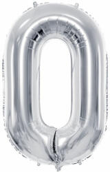 PartyDeco S. r. o 0. szám, ezüst, fólia lufi, 72 cm