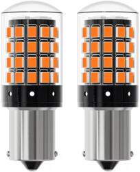 LEDtech PY21W BAU15S CANBUS borostyán sárga - narancssárga LED index - irányjelző izzó égő 12V 2db-os készlet✔️ (PY21W LED SÁRGA)