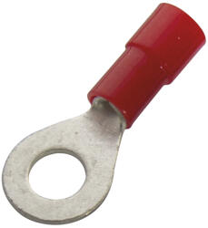 Haupa 260256 PSZ4 Szigetelt szemes saru 0, 5-1, 0 M4 piros PVC, 100db/cs