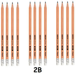 Maped háromszögletű grafitceruza, 2B radírvégű (12 db) - Black Peps faszínű (COR_IMA851722)