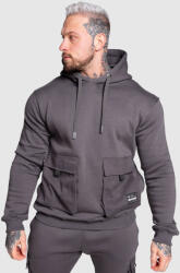 Iron Aesthetics Kapucnis pulóver Iron Aesthetics Cargo Hoodie, sötétszürke: XXXL Szürke