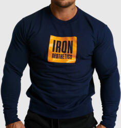 Iron Aesthetics Pulóver kapucni nélkül Iron Aesthetics Boxed, navy: L Sötétkék