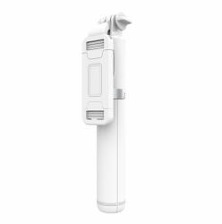 Techsuit Selfie Stick cu trepied telescopic și telecomandă Bluetooth( S7)-alb