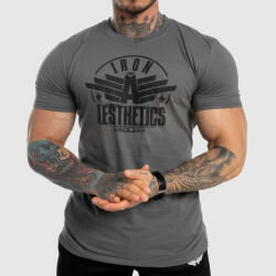 Iron Aesthetics Tricou fitness pentru bărbați Iron Aesthetics Force, gri: Gri S (P1757A10670)