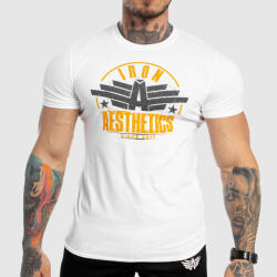 Iron Aesthetics Tricou fitness pentru bărbați Iron Aesthetics Force, alb: Albă M (P1761A10695)
