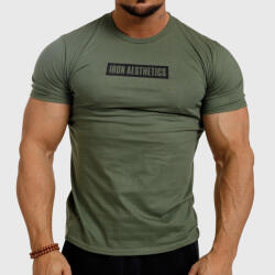 Iron Aesthetics Tricou fitness pentru bărbați Iron Aesthetics Boxed, verde armată: Verde 3XL (P1969A11790)