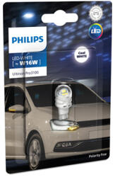Philips Крушка, LED, задни светлини / за мъгла PHILIPS W16W, 12V, 1.8W, 6000К, 160lm, 1 бр