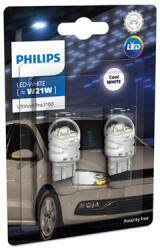Philips Крушка, LED, мигач PHILIPS W21W, 12V, 2, 2W, 6000K, 190lm, 2 бр