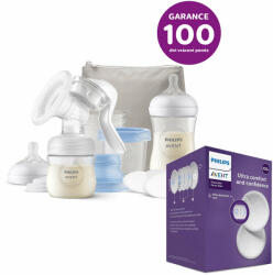 Philips Kézi mellszívó, kezdőkészlet + Egyszer használatos melltartóbetét 100 db