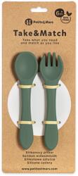 Petite&Mars Szilikon evőeszközök TAKE&MATCH Misty Green 6m+ - feedo