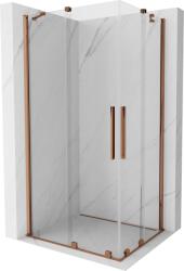 Mexen Velar Duo cabină de duș cu uși glisante 90 x 80 cm, transparent, aur roz - 871-090-080-02-60 (871-090-080-02-60)
