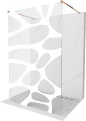 Mexen Kioto paravan de duș independent 110 x 200 cm, val alb 8 mm, aur roz - 800-110-002-60-97 (800-110-002-60-97)