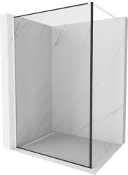 Mexen Kioto perete de duș Walk-in 100 x 200 cm, ramă neagră 8 mm, albă - 800-100-101-20-70 (800-100-101-20-70)